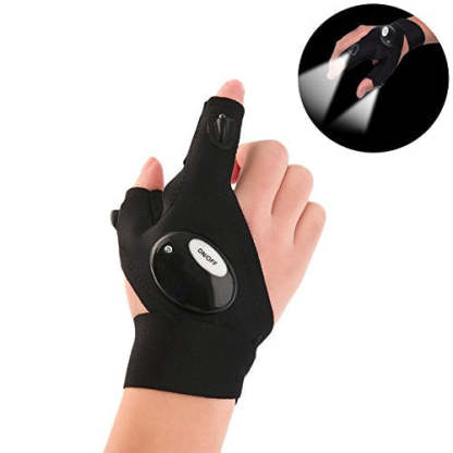 Cool Fingerless LED Flashlight Gloves-xinru