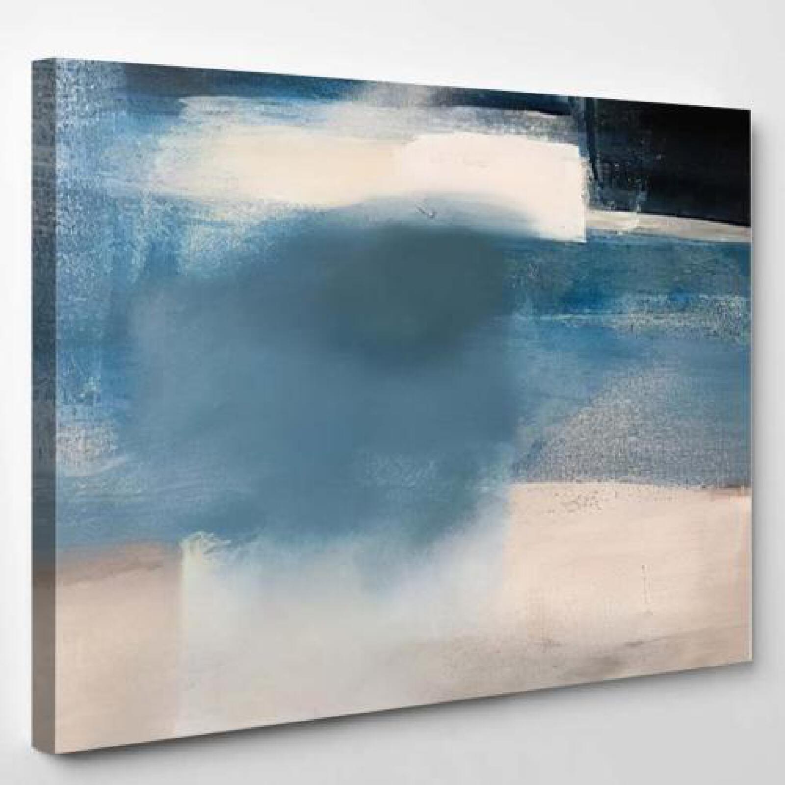 Blue Grey Abstract Art-xinru shop
