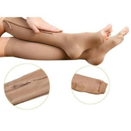 Zipper Compression Socks - Zip Up Support Stockings ~ Easy to Wear!-xinru