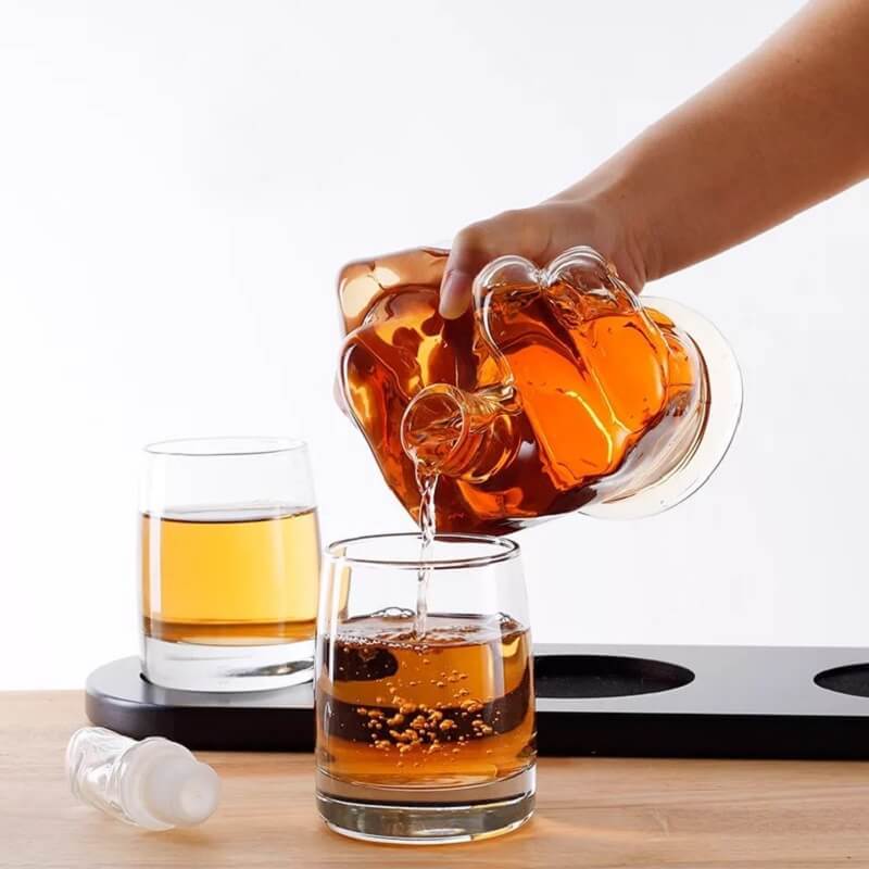 Middle Finger Whiskey Wine Decanter With 2 Glasses Set-xinru