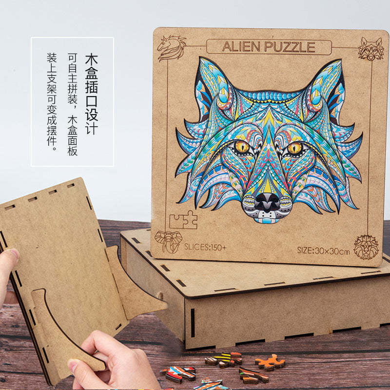 Wooden Animal Irregular Shaped Puzzles For Adults-xinru