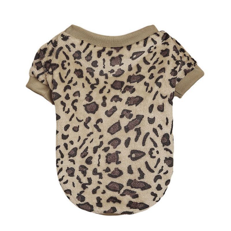 Leopard Print Sweater for Dog  Pullover Dog Clothing  Dog Winter Clothes-xinru