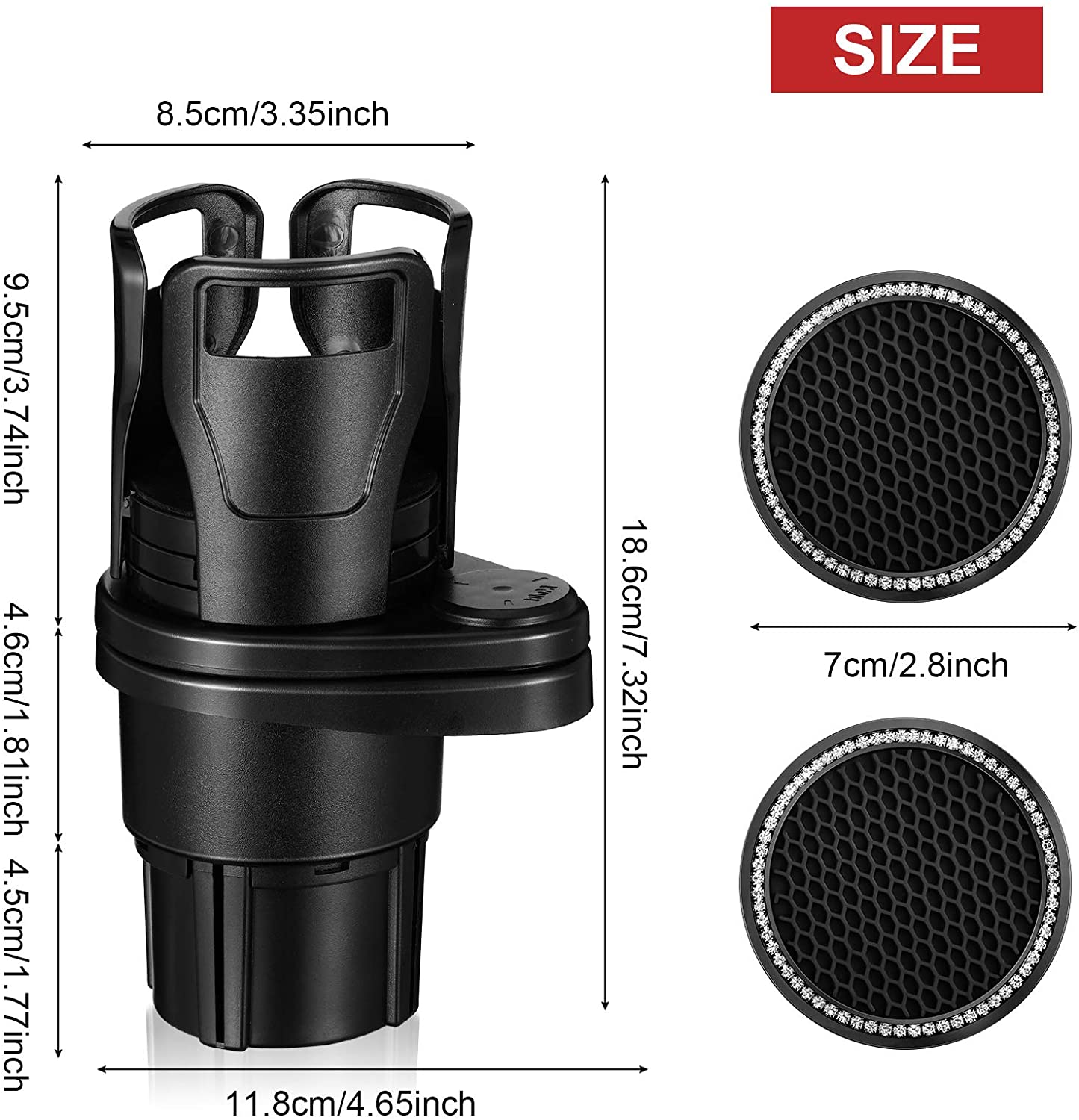 Smart Multifunction Car Rotating 2 In 1 Cup Holder-xinru