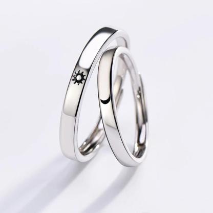 Adjustable Sun And Moon Promise Ring-xinru