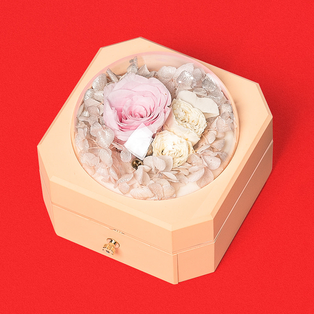 Mother's Day Romantic Gift Octagonal Single Layer Drawer Box-xinru