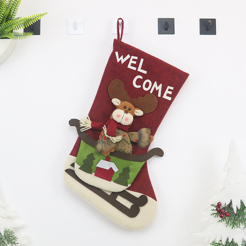 Christmas Stockings Candy Gifts Bag Hanging Ornaments Christmas Decoration-xinru shop