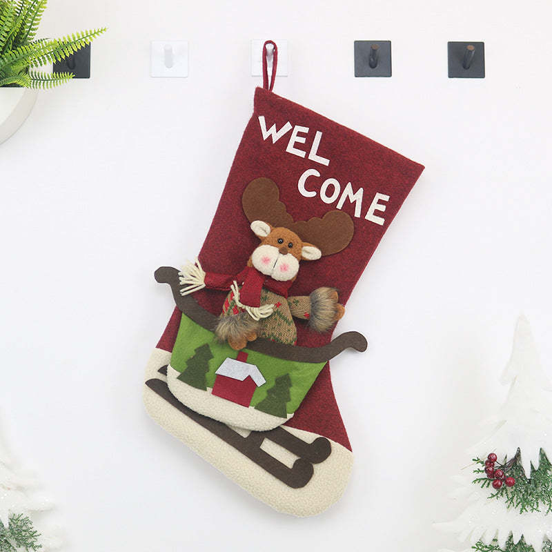 Christmas Stockings Candy Gifts Bag Hanging Ornaments Christmas Decoration-xinru shop
