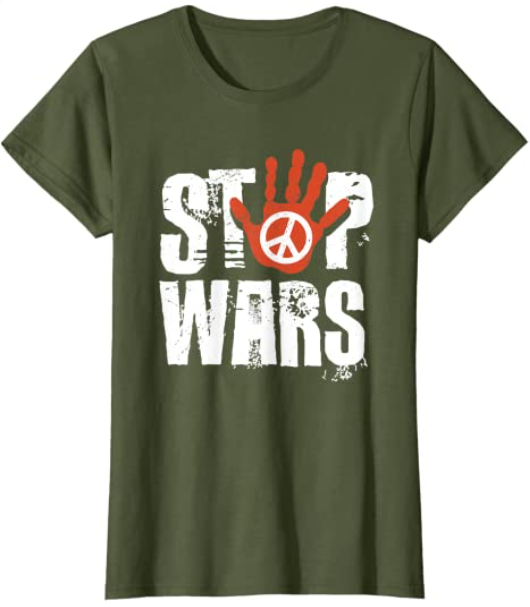 Stop Wars Peace Sign T-Shirt-xinru shop