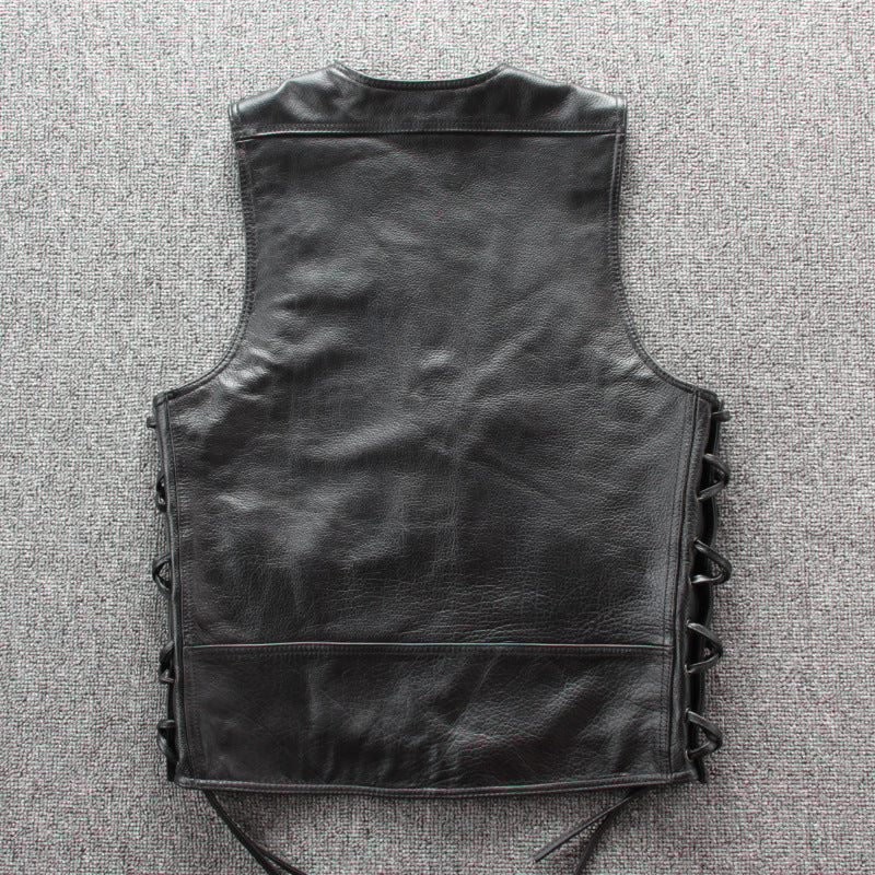Motorcycle Chain Leather Vest-xinru shop
