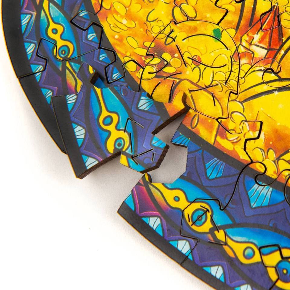 Wooden Jigsaw Puzzle Guarding Dragon With Box Gifts For Adult-xinru