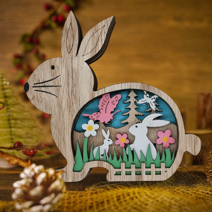 Easter Bunny Wooden Crafts-xinru