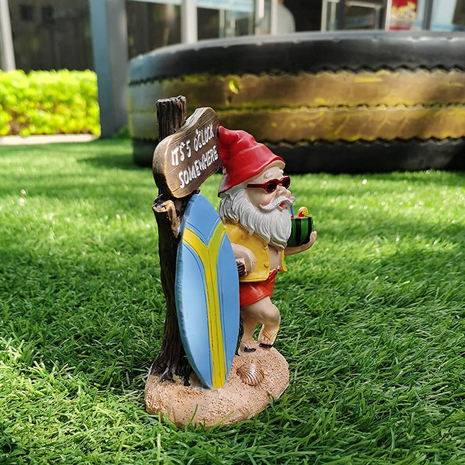 Summer Surf Gnome Garden Statue Little Resin Dwarf-xinru