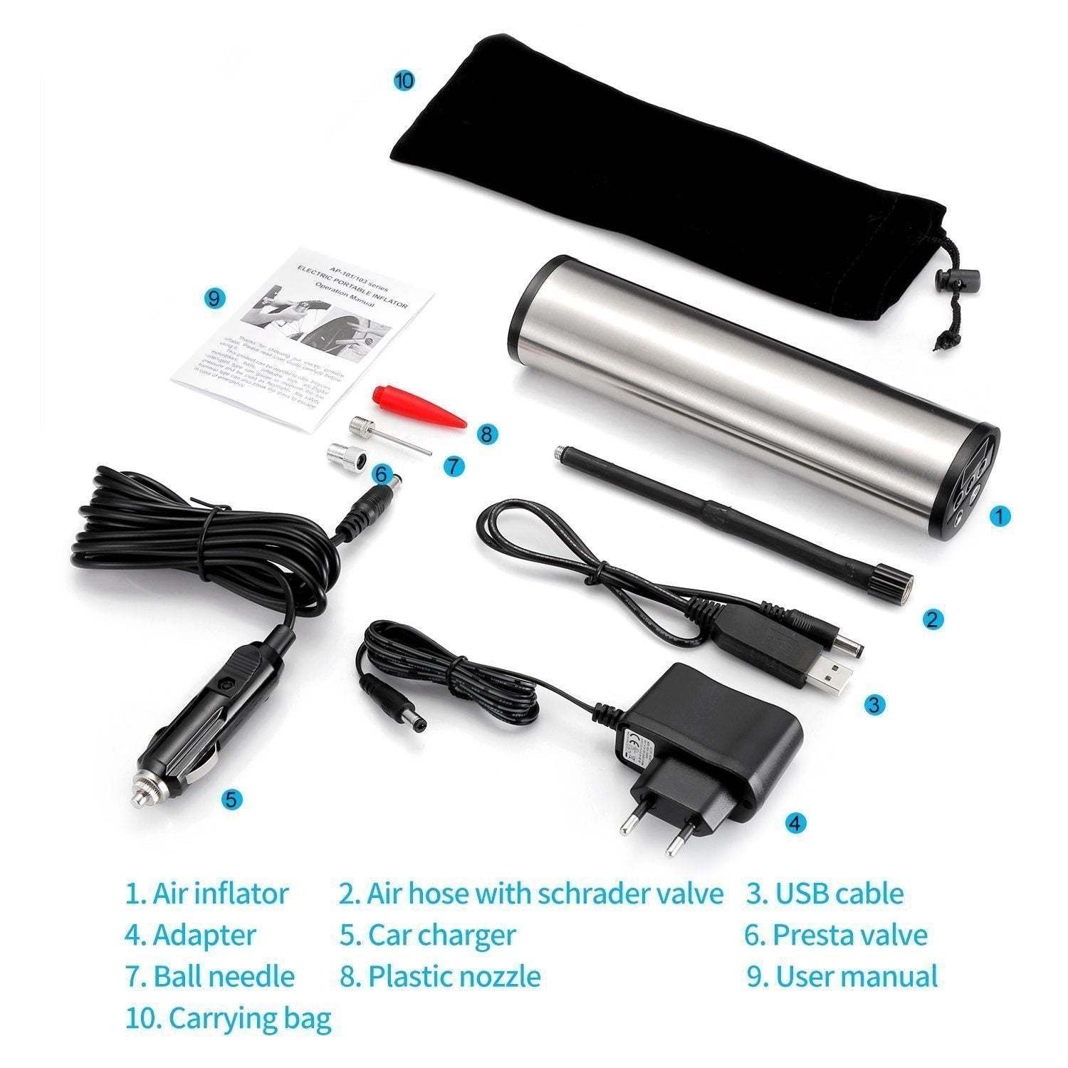 Wireless Electric Multifunction Portable Air Pump For Car And Balloon-xinru