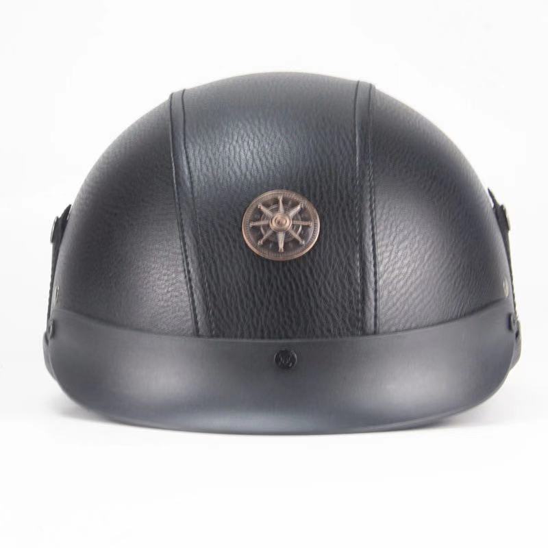 Leather Vintage Motor Helmet-xinru shop