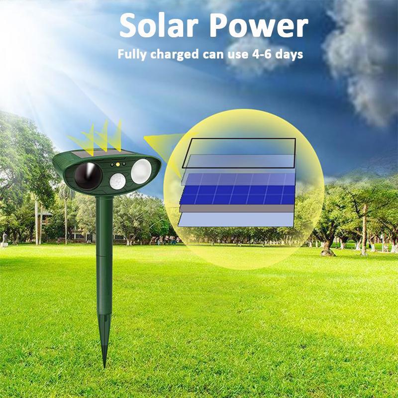 Solar Ultrasonic Animal Repeller Deterrent Pest-xinru