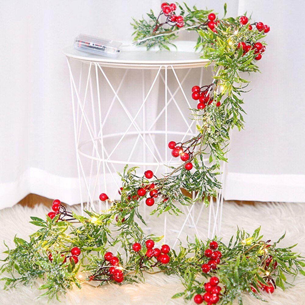 LED Red Berry Pine Christmas Needle Lights-xinru