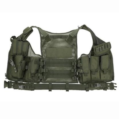 Tactical Vest Durable Mesh Vest with Detachable Belt-xinru shop