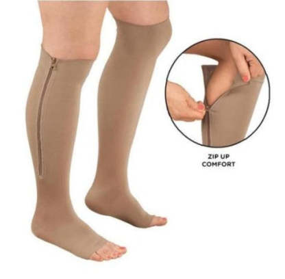 Zipper Compression Socks - Zip Up Support Stockings ~ Easy to Wear!-xinru