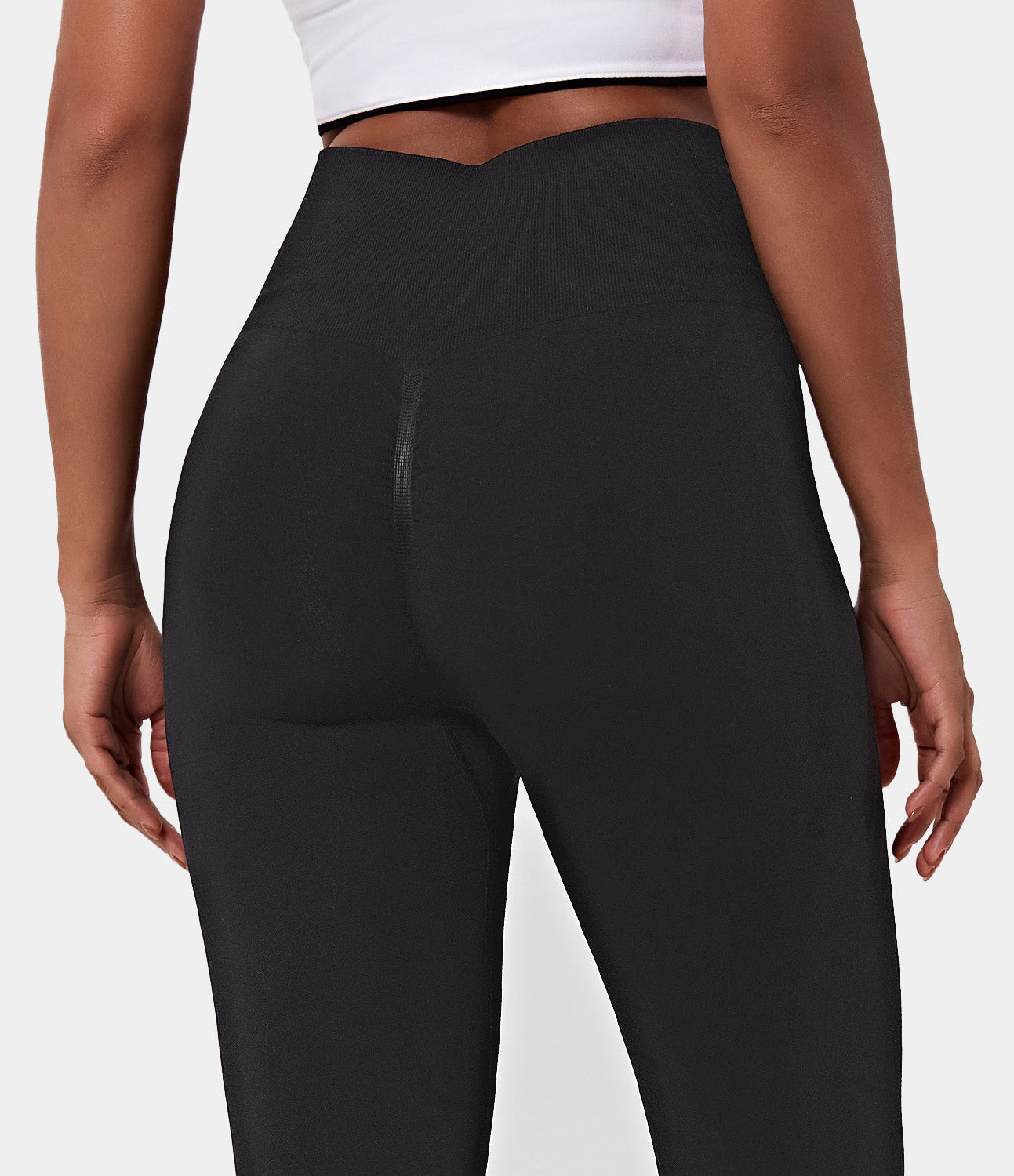 Seamless Flow High Waisted Butt Lifting Plain Full Length Leggings-xinru shop