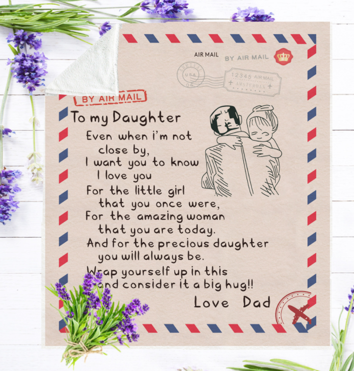 Envelope Letter Printing Flannel Blanket-xinru shop