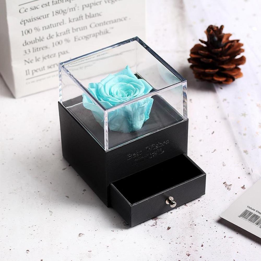 Immortal Preserved Rose Teddy Bear Box Display-xinru