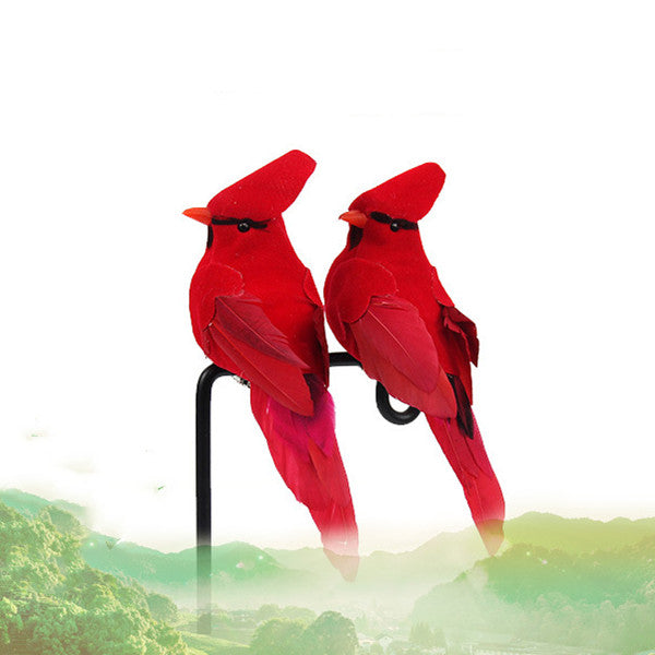 Artificial Fake Parrot Feather Bird Parrot Garden Home Decor Yard Lawn Ornament-xinru