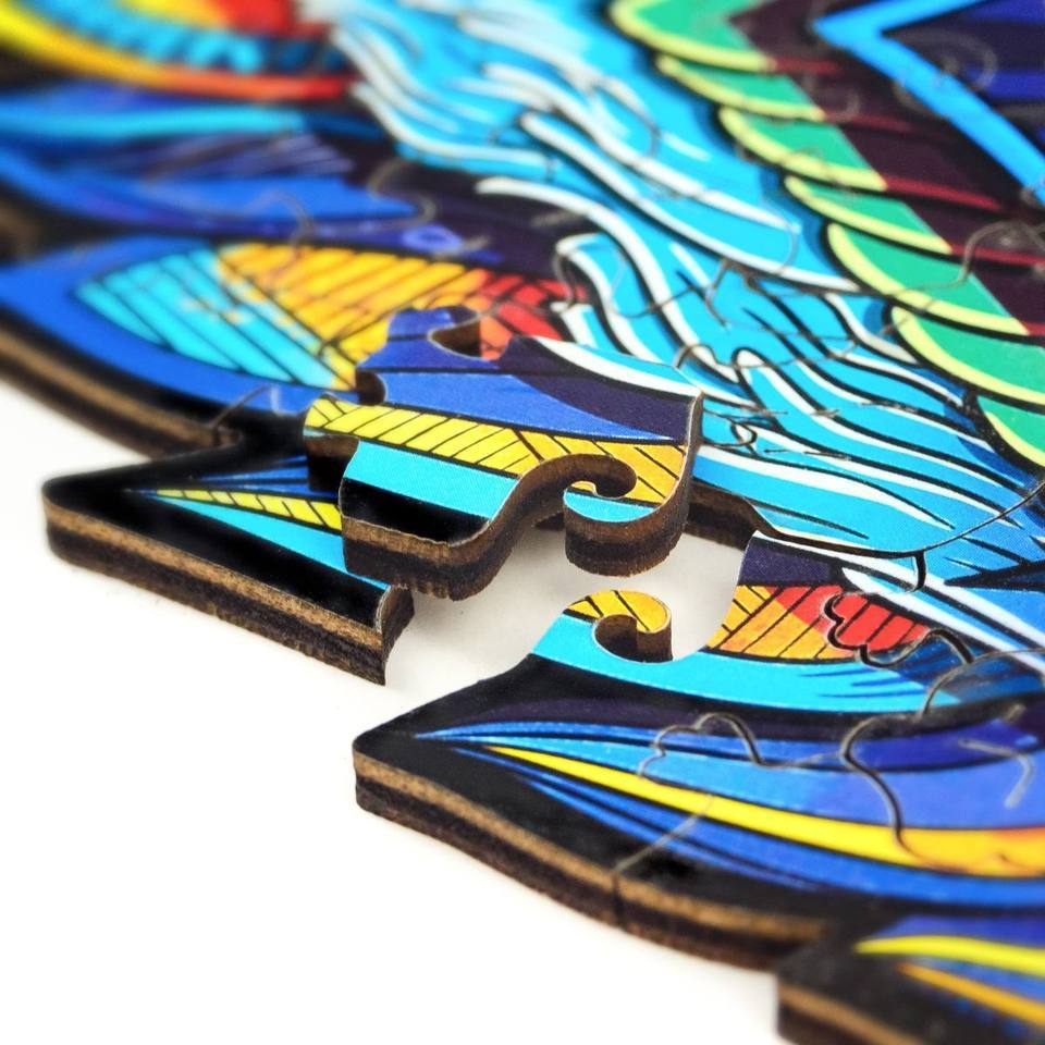 Wooden Jigsaw Puzzle Majestic Wolf With Box-xinru