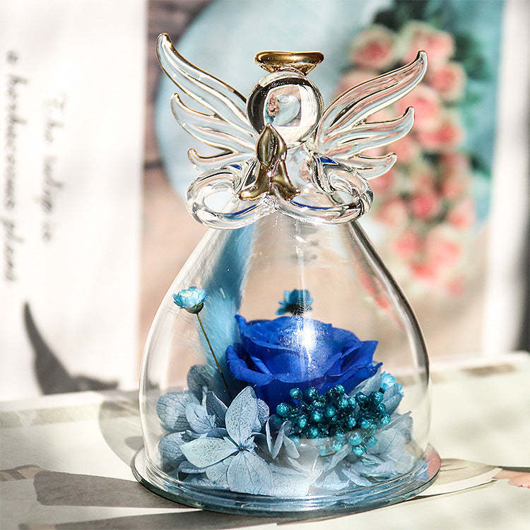 Mother's Day Gifts Led Angel Figurines With Pretty Rose-xinru