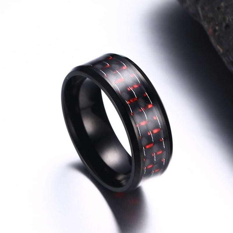 Red  White Couples Weaving Ring Set-xinru