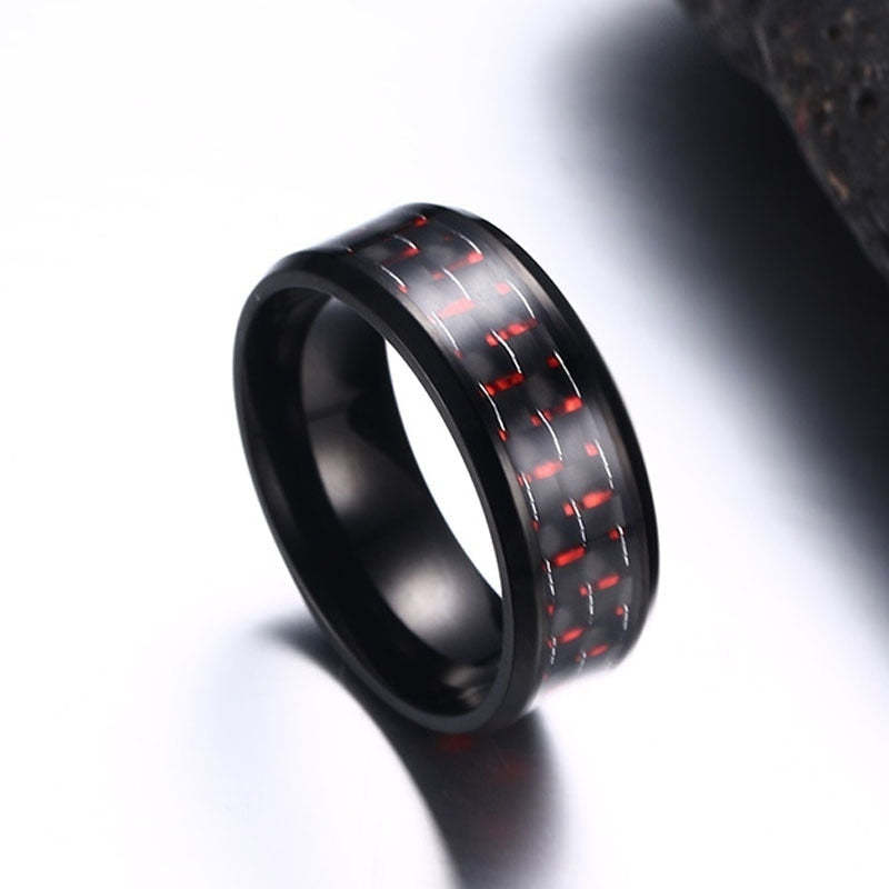 Red  White Couples Weaving Ring Set-xinru
