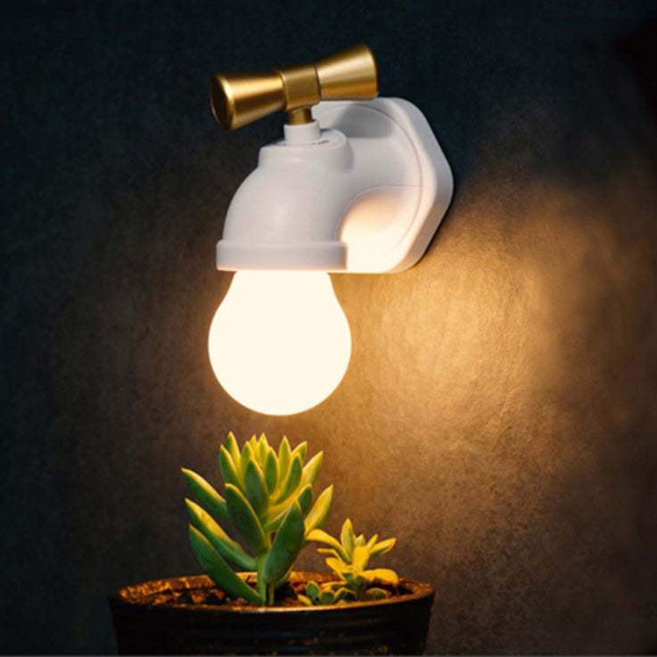 LED Antique Faucet Shape Rechargeable Voice Control Night Light-xinru