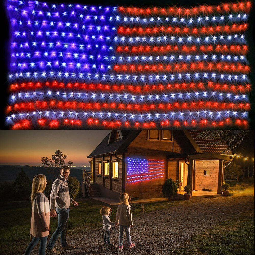 Outdoor Large American Flag LED String Lamp-xinru