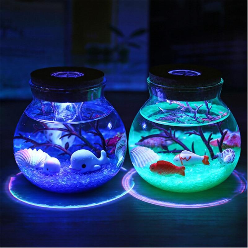 Creative RGB 13 Colors Decorative Bedside Home Aquarium Fish Lamp Holiday Gift-xinru