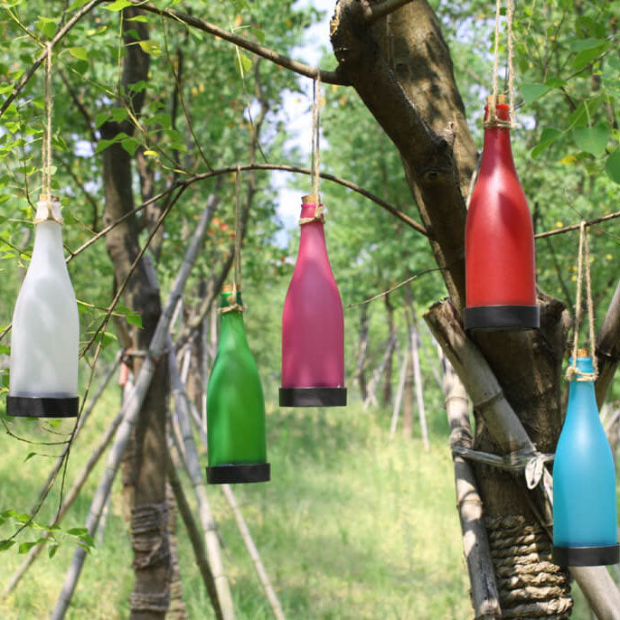 Solar Wine Bottle Light Outdoor Decoration Plastic LED Hanging Light-xinru