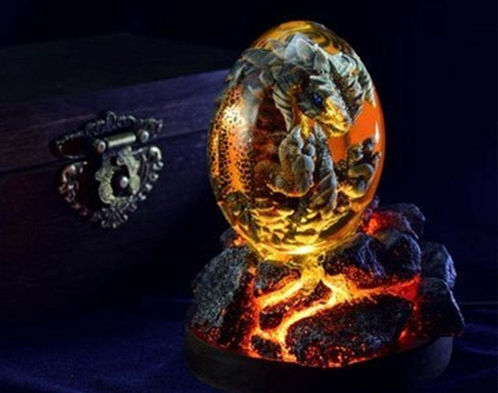 Baby Dragon Lava Dragon Egg Resin Statue Dinosaur Egg-xinru
