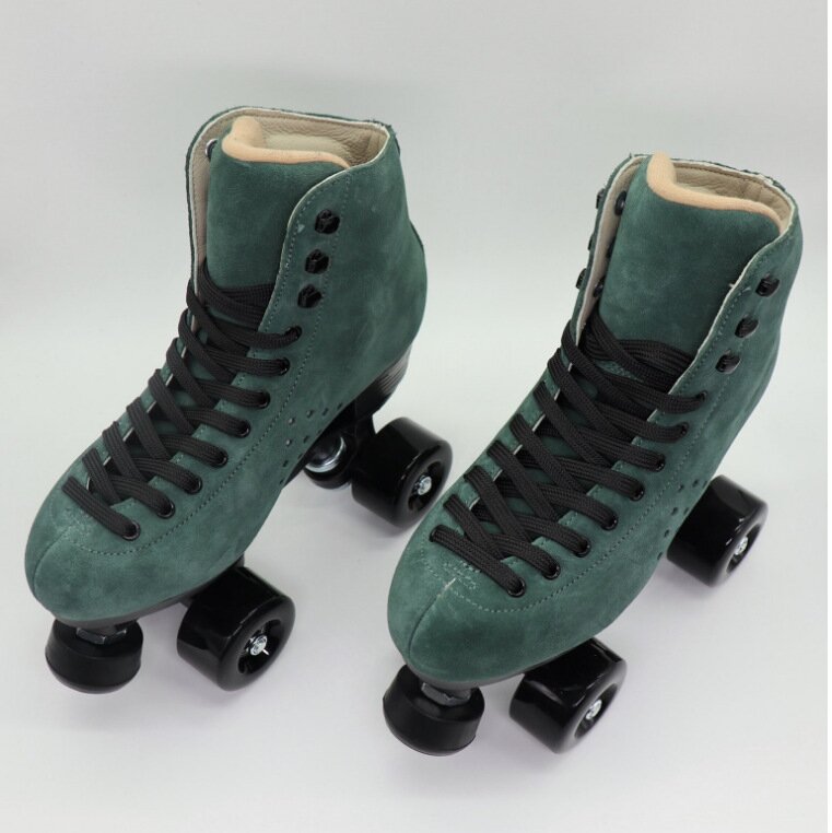 Suede Leather Roller Skates For Men And Women Outdoor-xinru shop