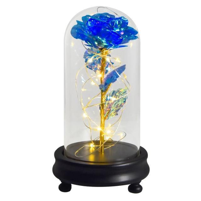 Colorful LED Crystal Glass Rose Lantern-xinru
