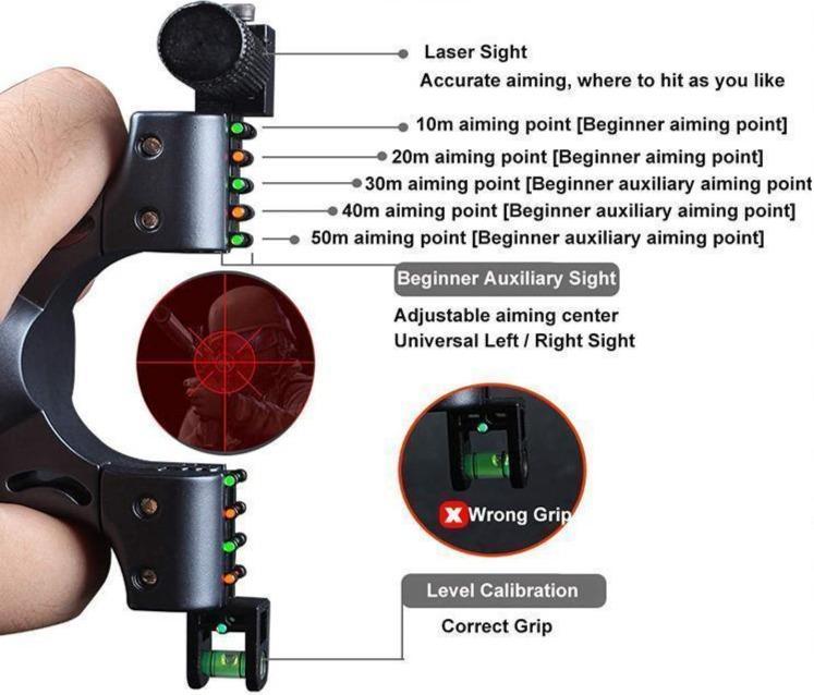 Outdoor High Precision Laser Toy Hunting  Slingshot-xinru