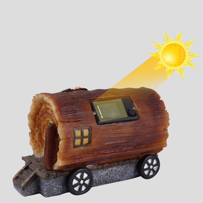 Creative Interesting Car Shape Led Resin Decorative Solar Light-xinru