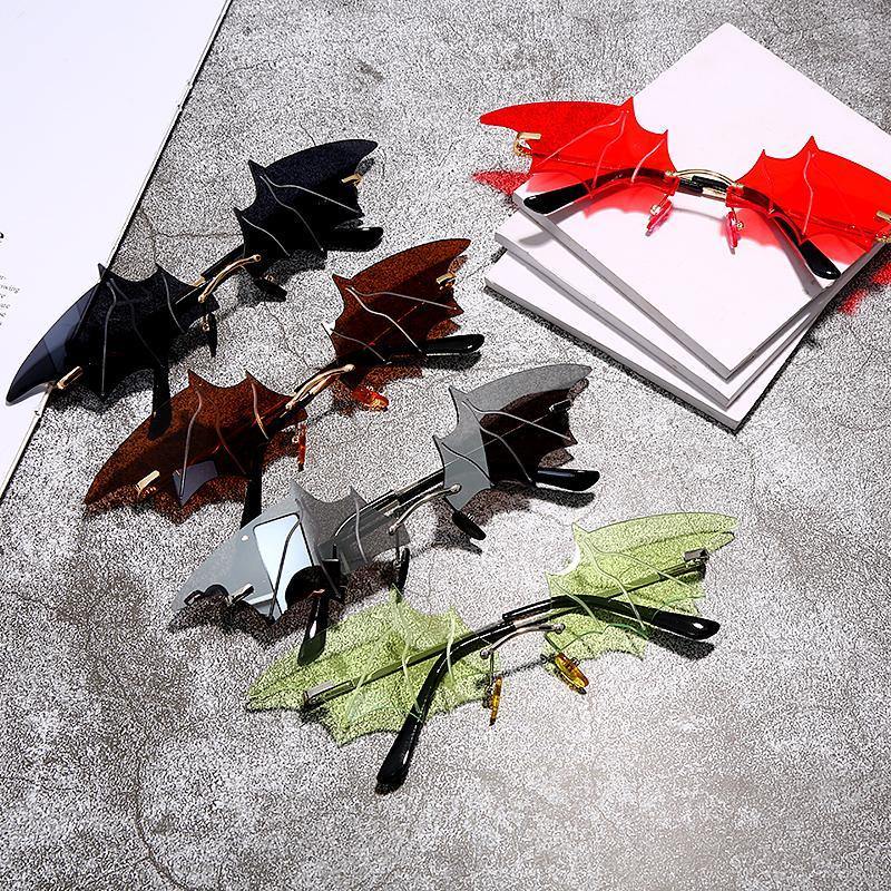 Fashion Bat Small Frame Antiblue Uv Protection Sunglasses-xinru