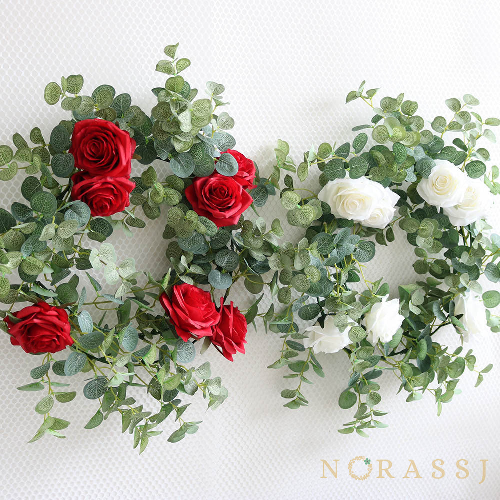 Artificial Rose Elegant Spring Garland  For Wedding-xinru