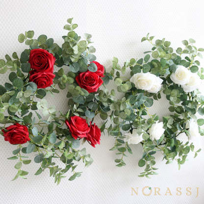Artificial Rose Elegant Spring Garland  For Wedding-xinru
