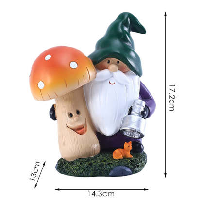 Solar Lamp Mushroom Garden Gnome-xinru