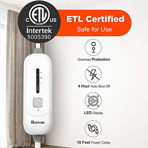 Flannel Heated Blanket Machine Washable (Red & White)-xinru shop