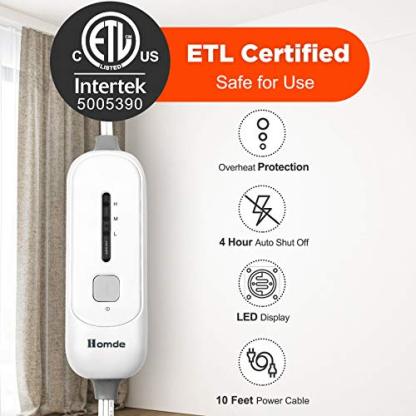 Flannel Heated Blanket Machine Washable (Red & White)-xinru shop