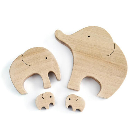 Mother's Day GiftElephant Mother And Child Wooden Ornament-xinru