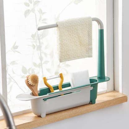 Adjustable Length Retractable Sink Storage Rack-xinru