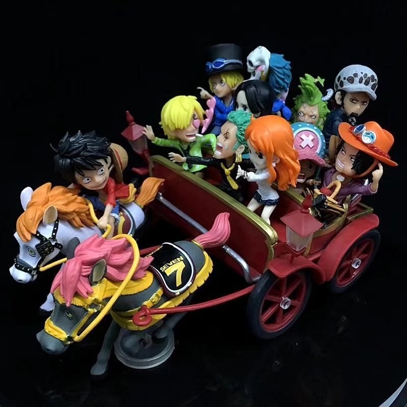 Funny Anime One Piece Characters On Horse Carriage-xinru