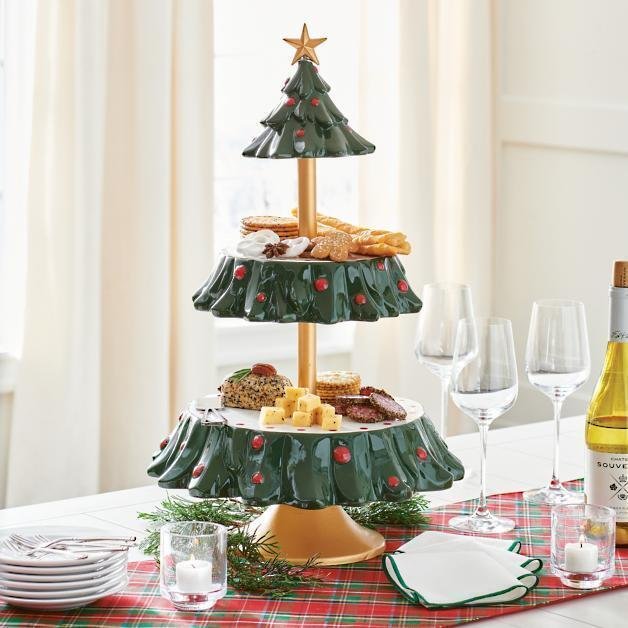 Christmas Tree Layered Snack Rack Christmas Party Decorations-xinru shop