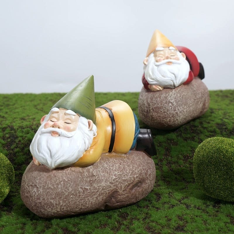 Lazy Gnome Solar Light Garden Decoration-xinru